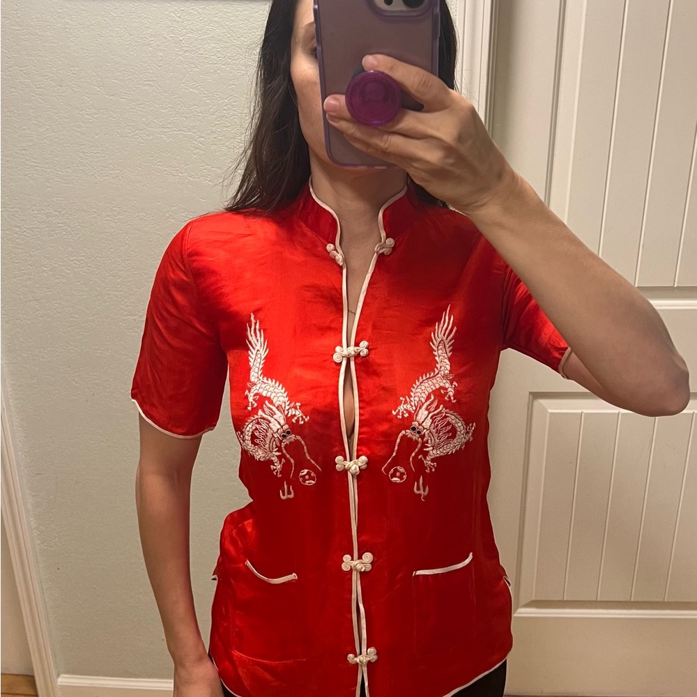 1920’s/ 30’s Beach Pajama Embroidered Top S/ Xs - image 6